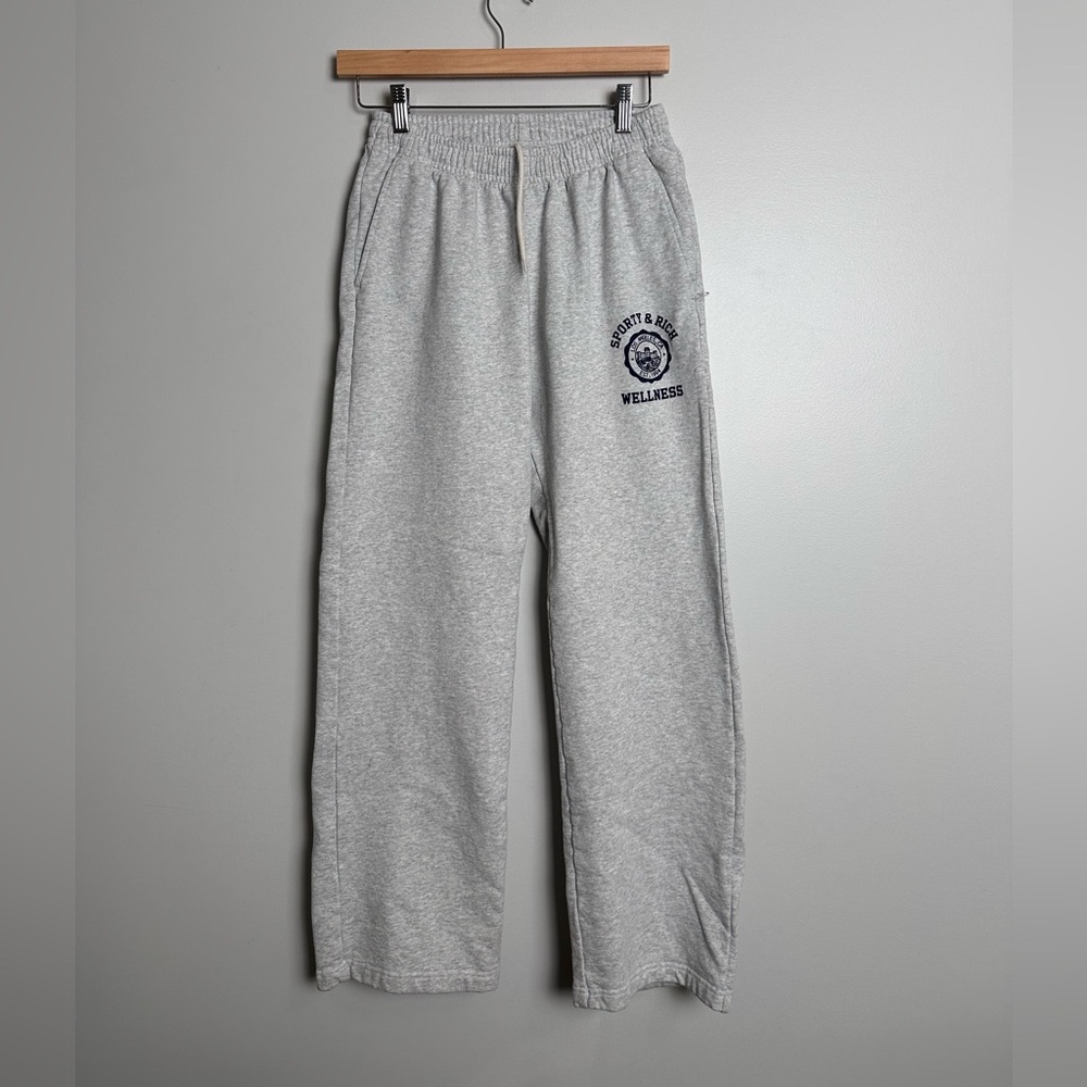 SPORTY & RICH
Grey Emblem Straight Leg Sweatpants - Picture 6 of 13